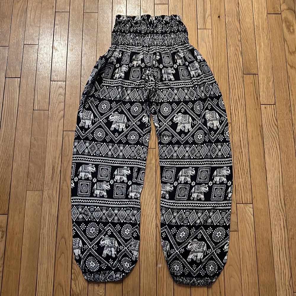 Black elephant pants